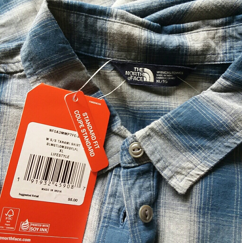 NWT The North Face Tanami Flannel Top - Picture 7 of 8